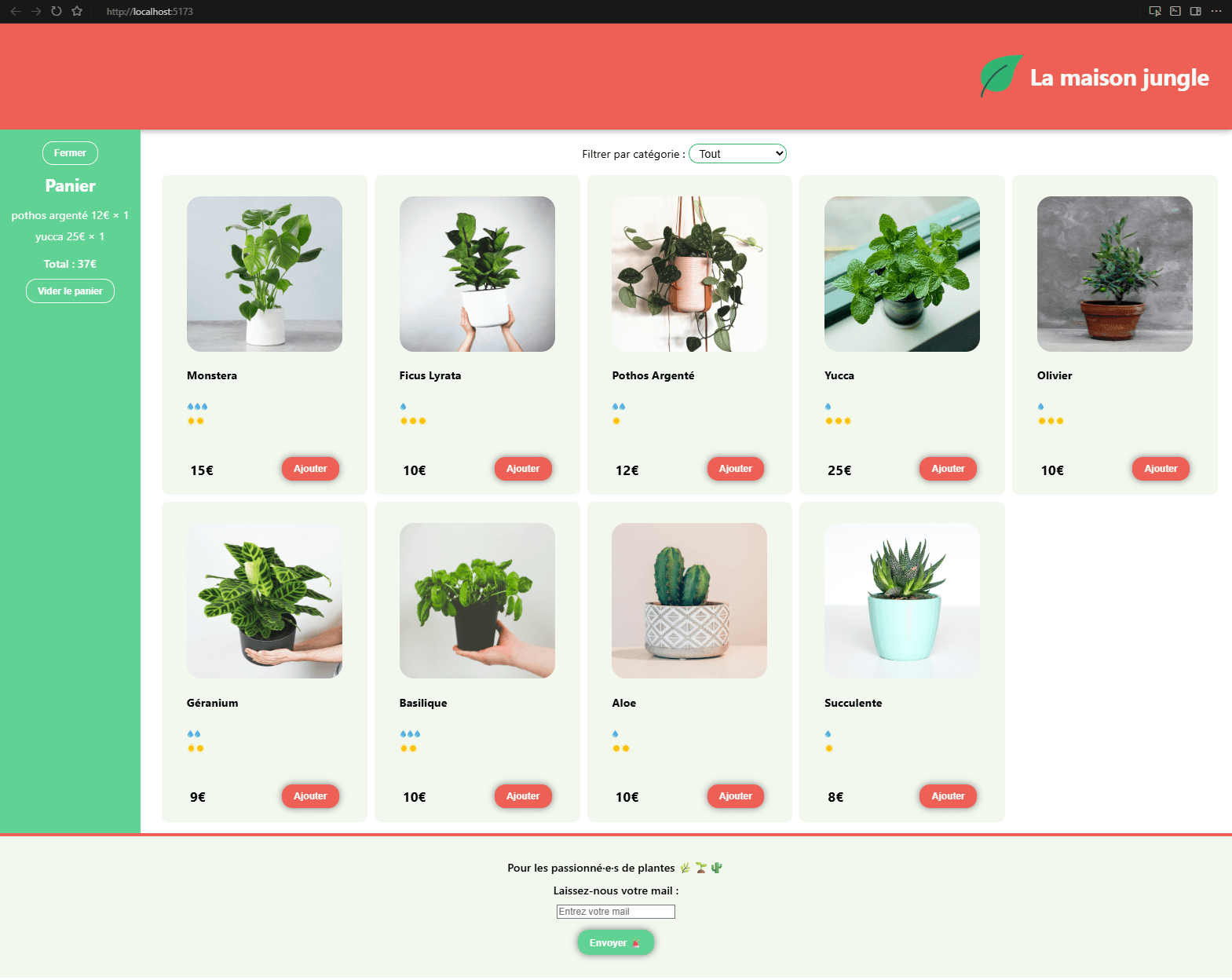 Application e-commerce React